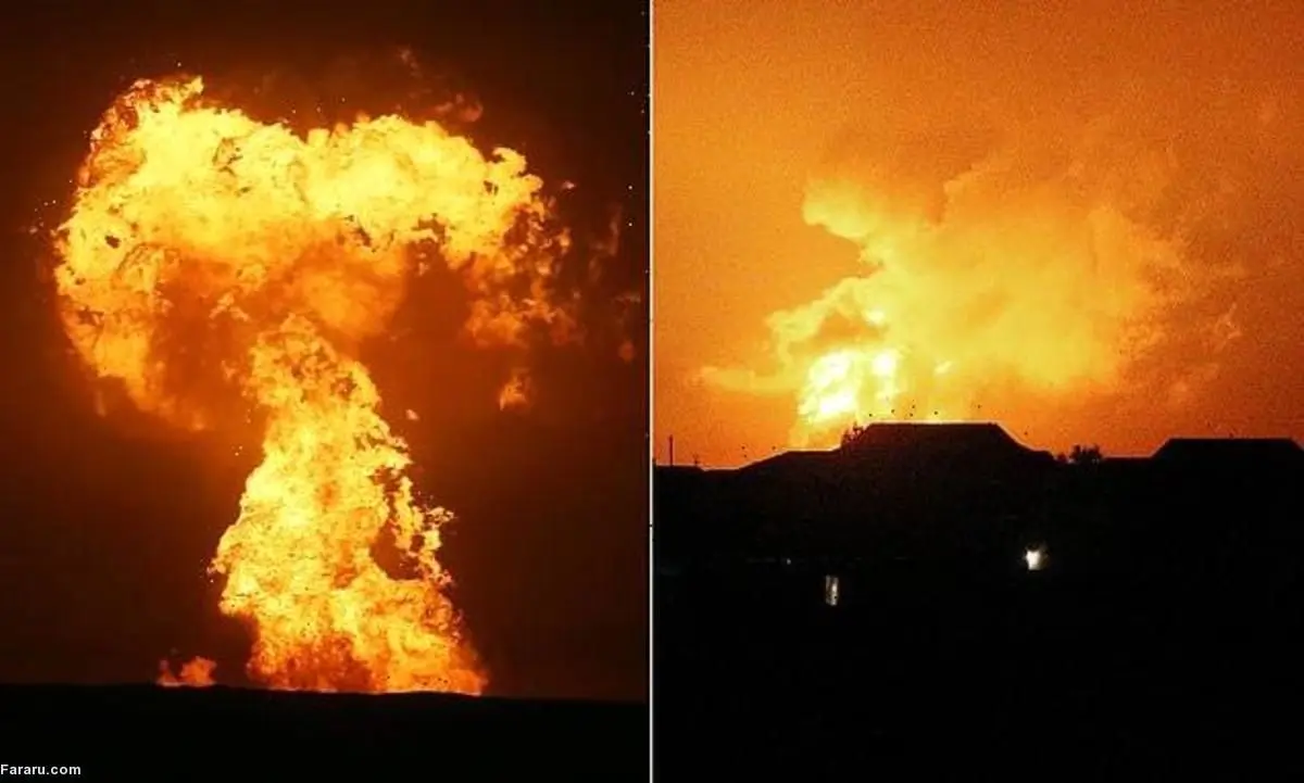 (ویدئو) ماجرای انفجار مهیب در دریای خزر