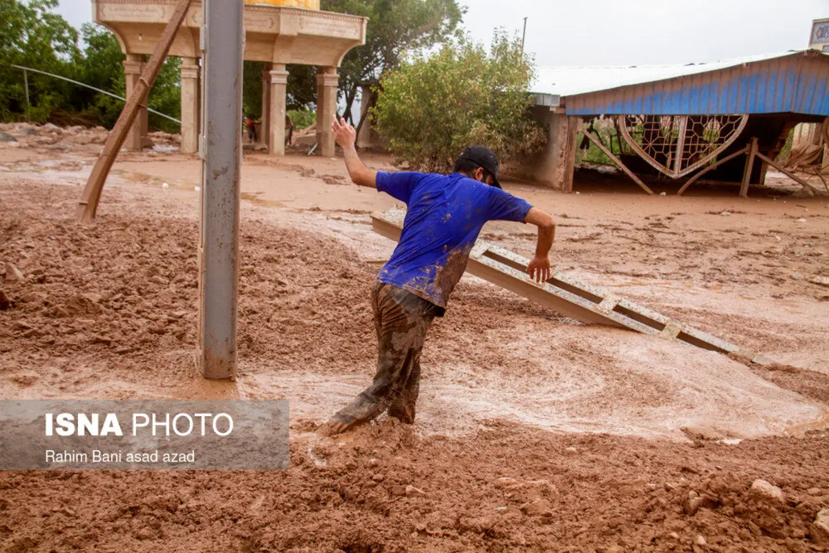 (تصاویر) خسارات سیل در زرند کرمان