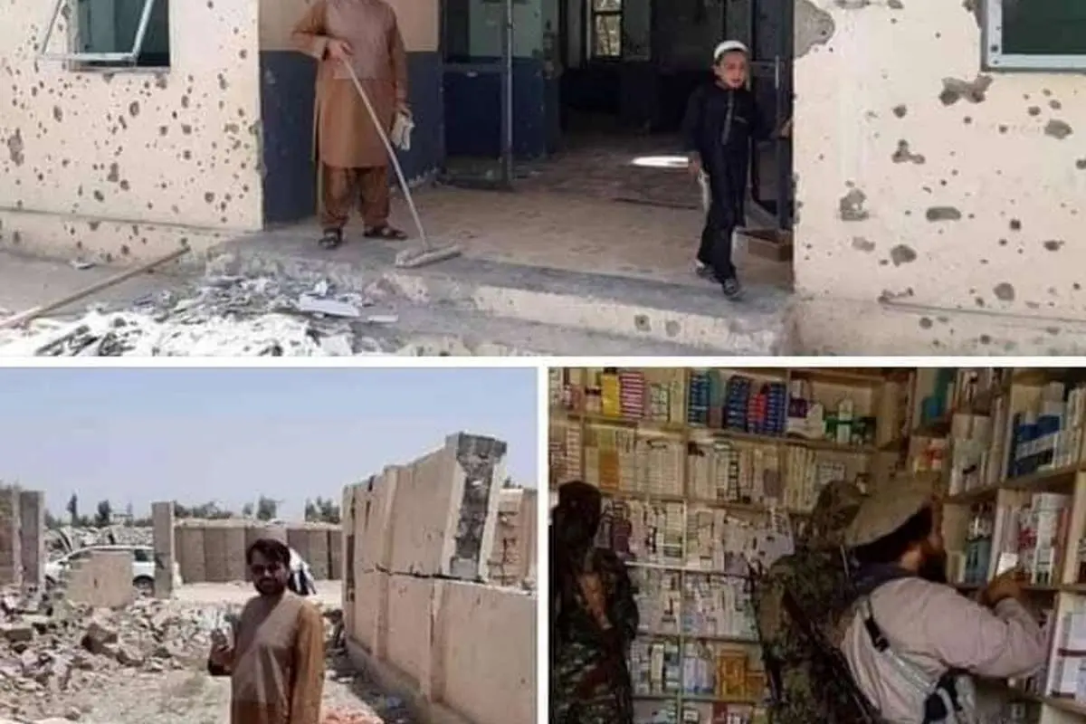 (عکس) غارت و تخریب یک بیمارستان توسط طالبان