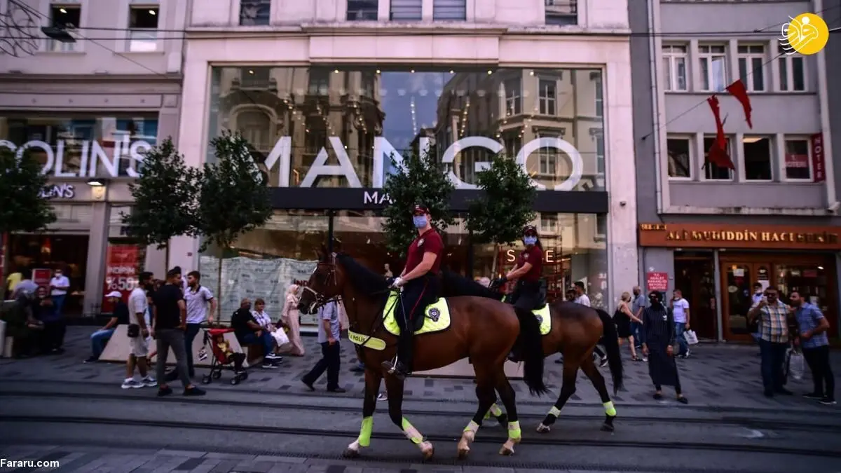 (تصاویر) محبوبیت پلیس اسب سوار در ترکیه