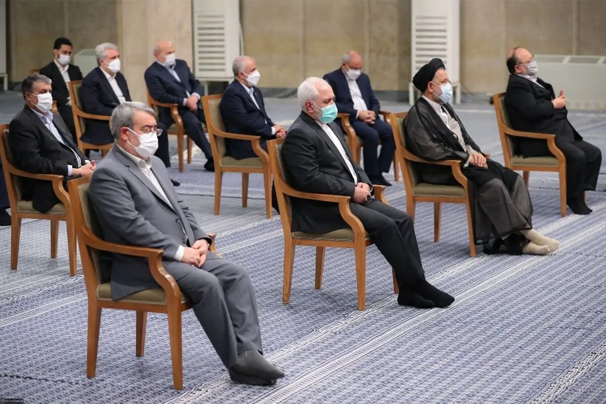 (تصاویر) آخرین دیدار رئیس‌جمهور و هیئت دولت با رهبر انقلاب