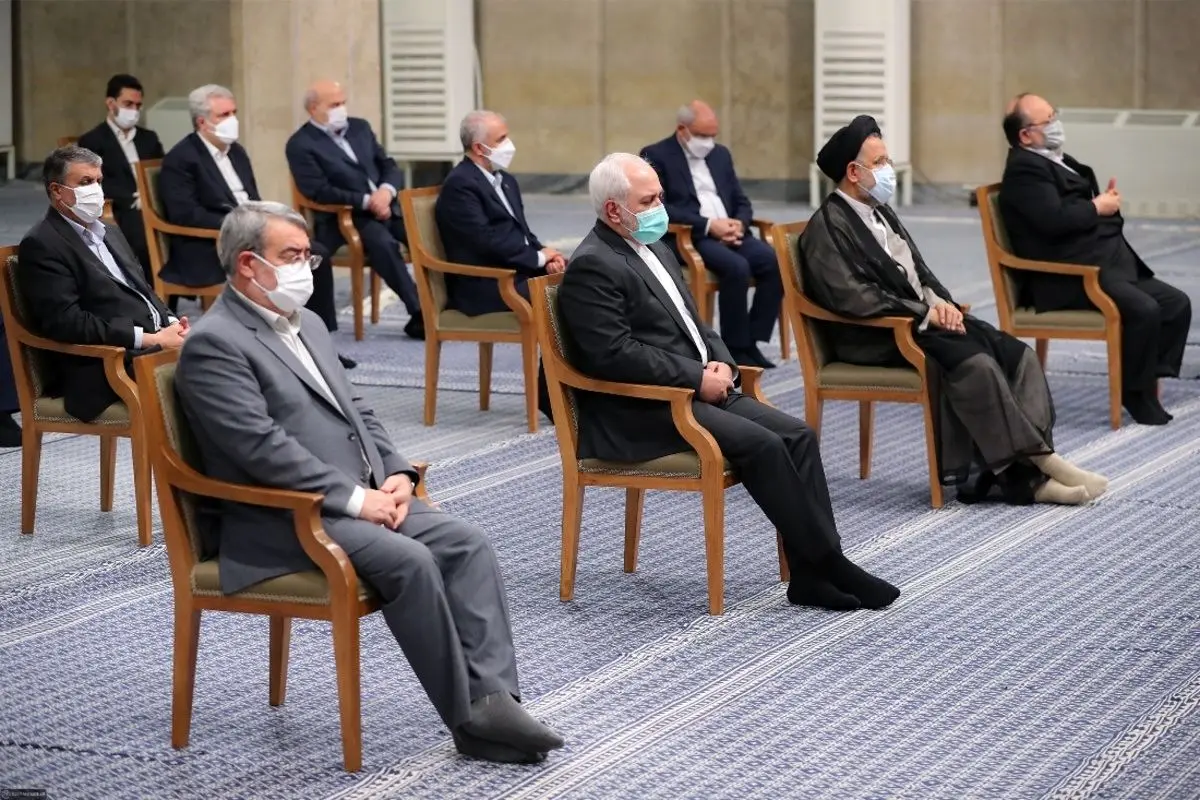 (تصاویر) آخرین دیدار رئیس‌جمهور و هیئت دولت با رهبر انقلاب
