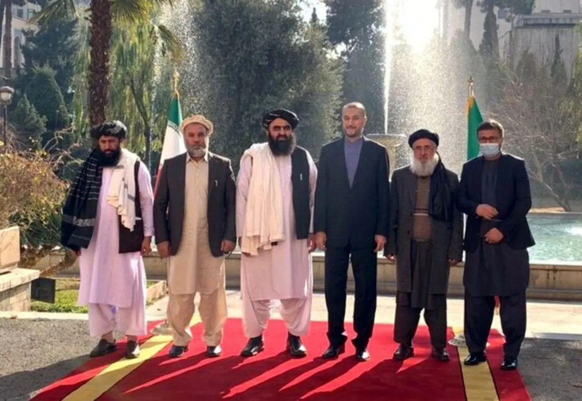 (تصاویر) دیدار وزیر خارجه طالبان با امیرعبداللهیان