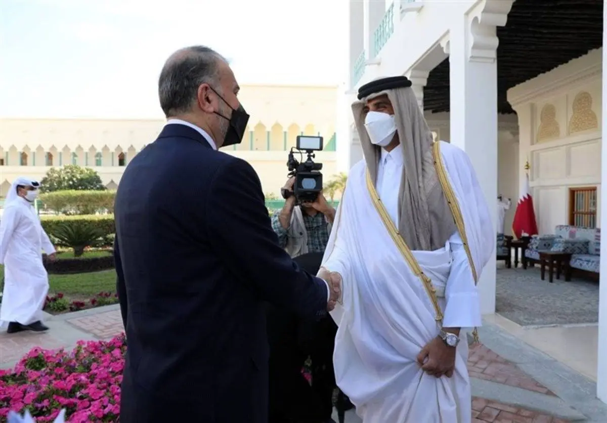 دیدار امیرعبداللهیان با امیر قطر