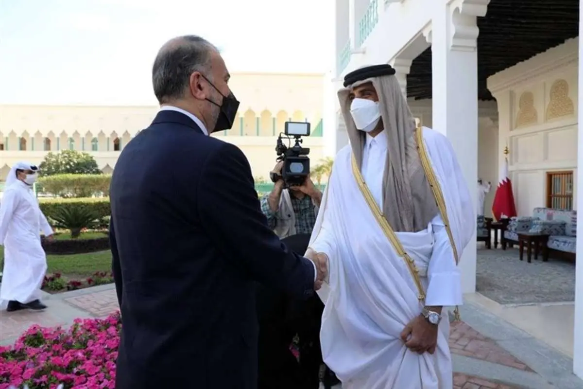 دیدار امیرعبداللهیان با امیر قطر
