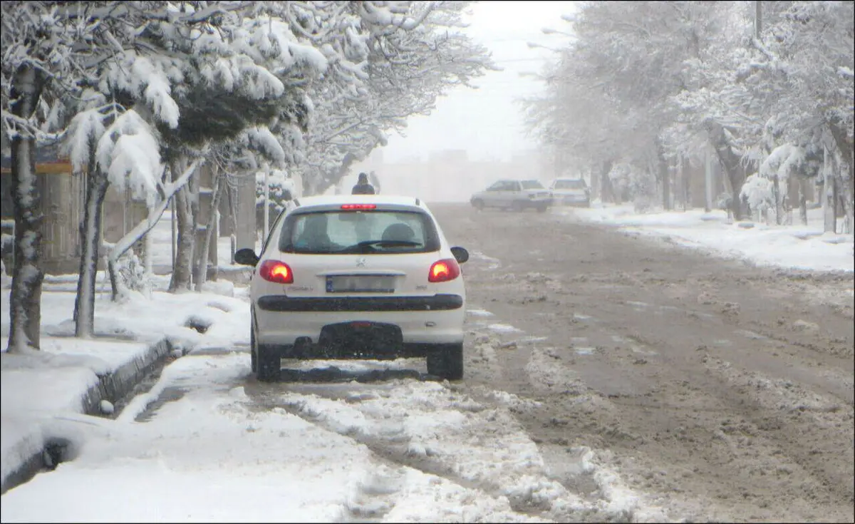 بارش باران و برف در تهران