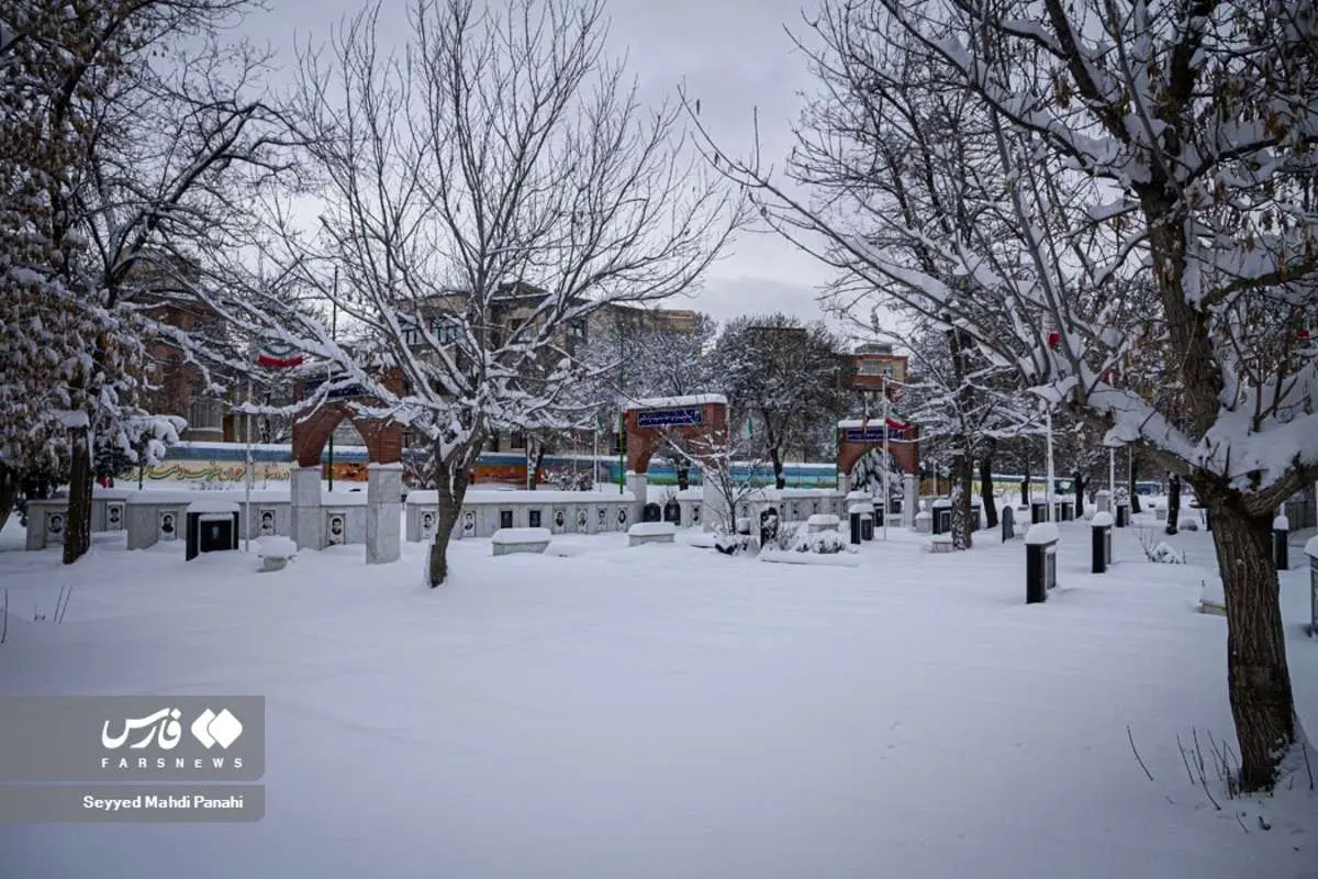 (تصاویر) برف زمستانی در اردبیل