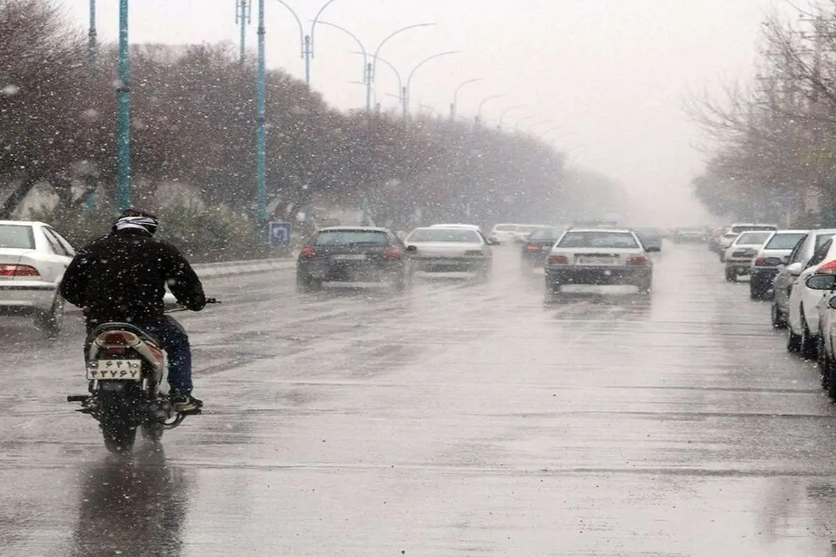 بارش برف و باران در تهران