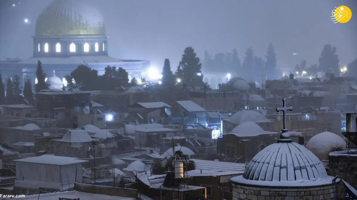 (تصاویر) بیت المقدس سفیدپوش شد