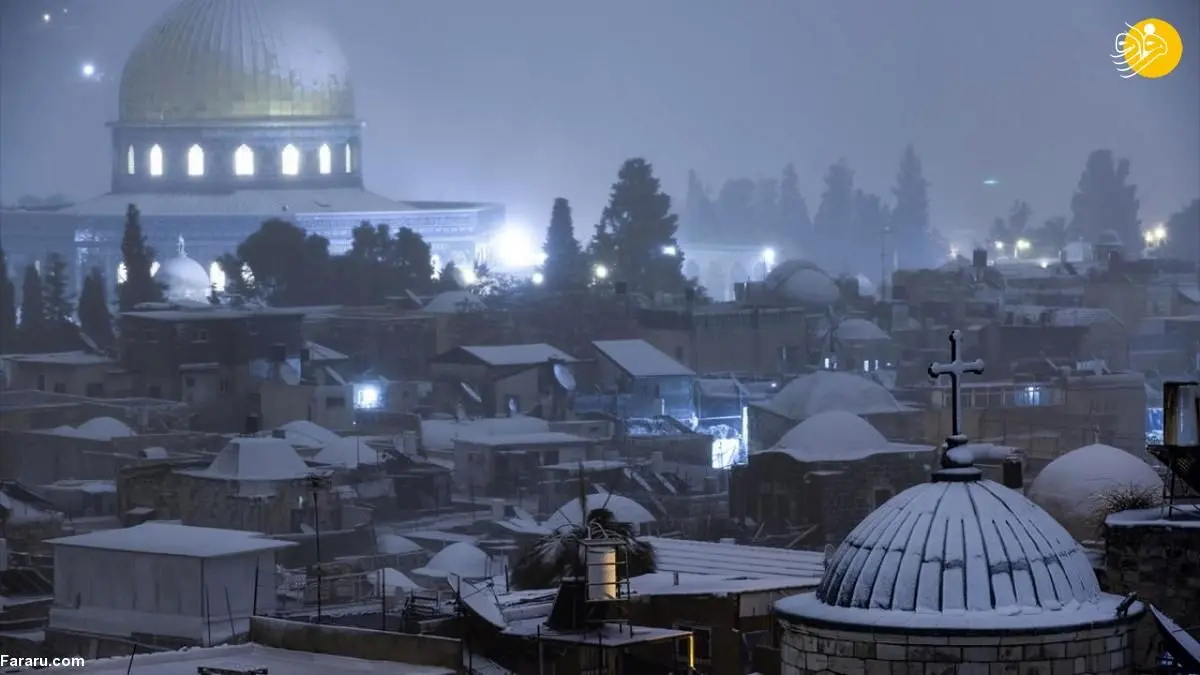 (تصاویر) بیت المقدس سفیدپوش شد