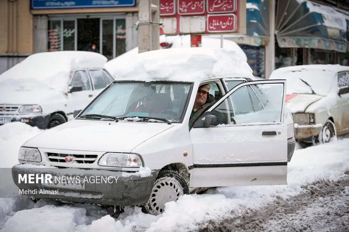 (تصاویر) برف در همدان و زنجان