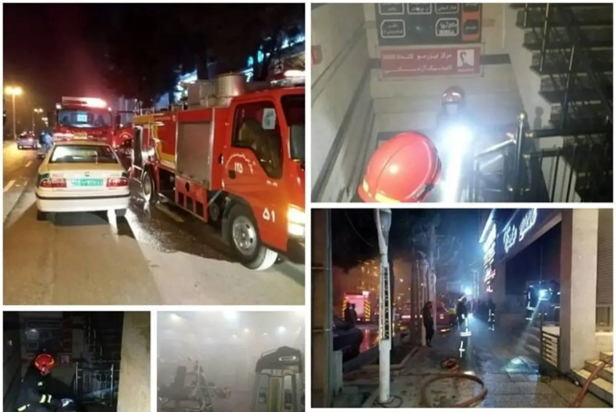 آتش‌سوزی باشگاه بدنسازی در شیراز
