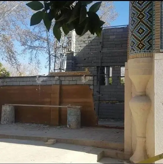 (تصاویر) ماجرای ساخت‌وساز در باغ عفیف‌آباد!