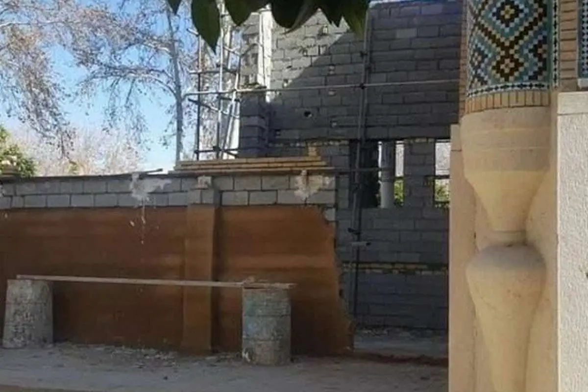 (تصاویر) ماجرای ساخت‌وساز در باغ عفیف‌آباد!