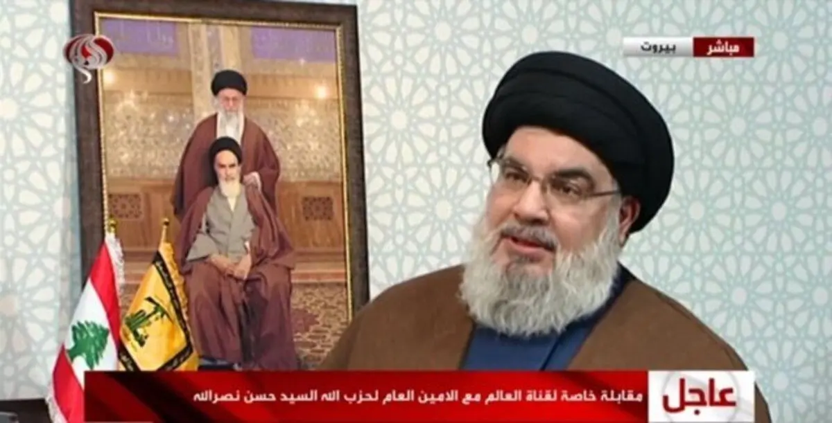 سید حسن نصرالله: آمریکا از جنگ با ایران می‌ترسد