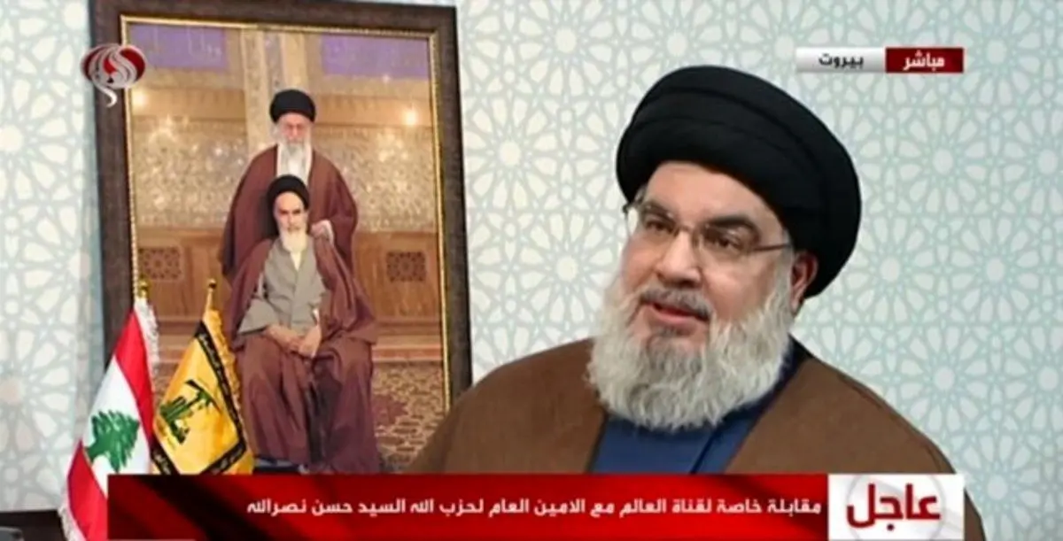 سید حسن نصرالله: آمریکا از جنگ با ایران می‌ترسد