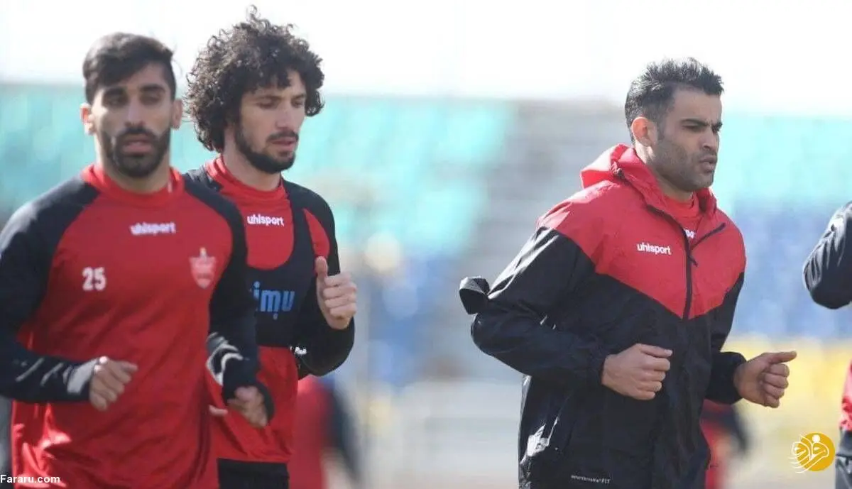 چهره مصمم مهاجم پرسپولیس در تمرینات