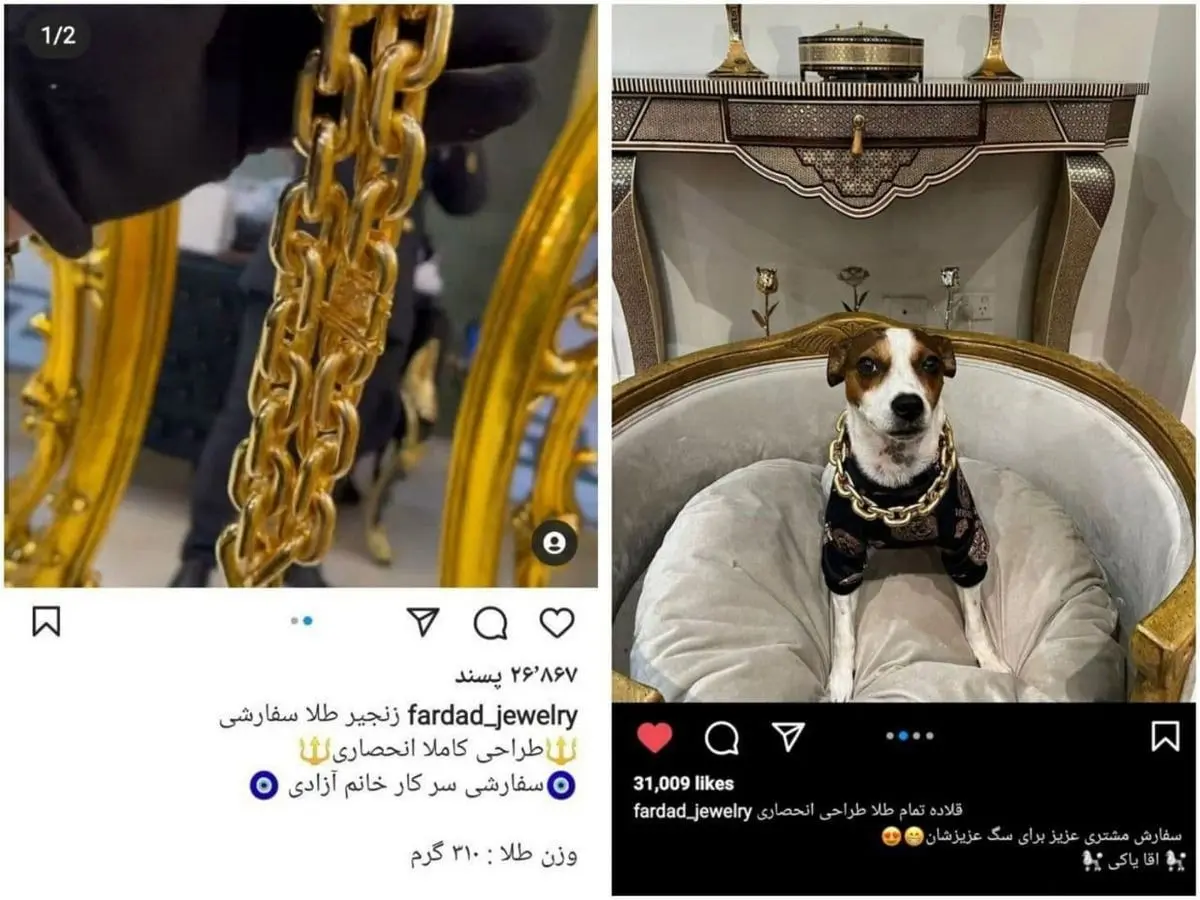 قلاده طلای واقعی به قیمت ۵۰۰ میلیون تومان!