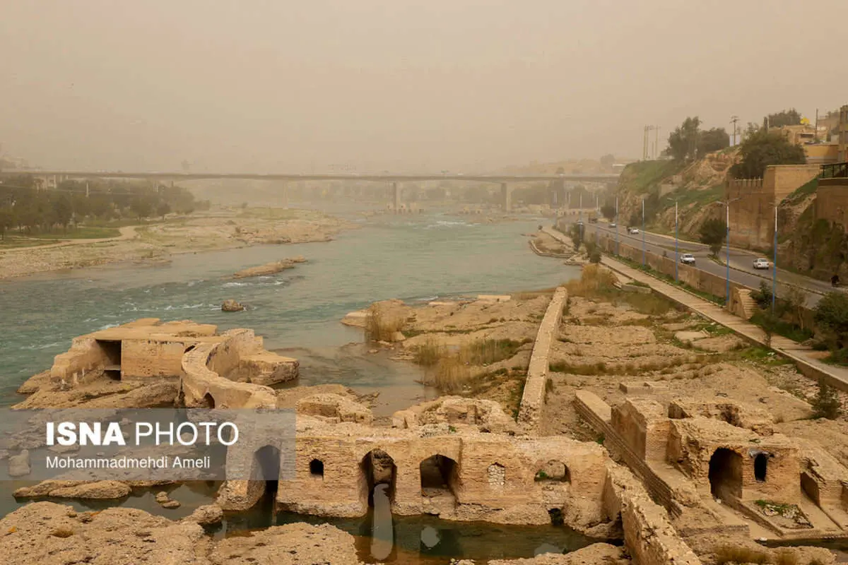 (تصاویر) گرد و خاک شدید در دزفول