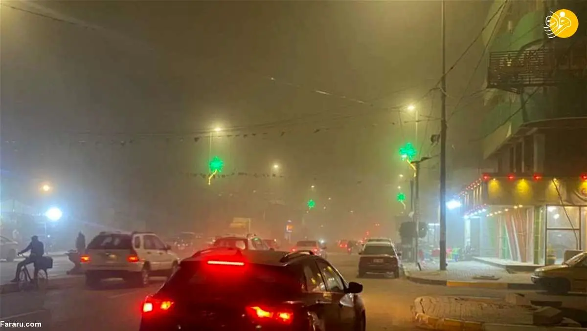 (تصاویر) طوفان گرد و غبار در عراق