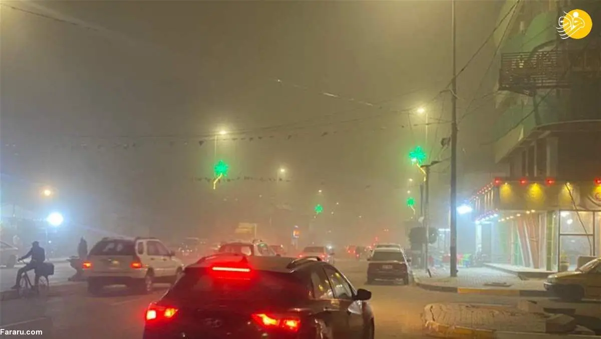 (تصاویر) طوفان گرد و غبار در عراق