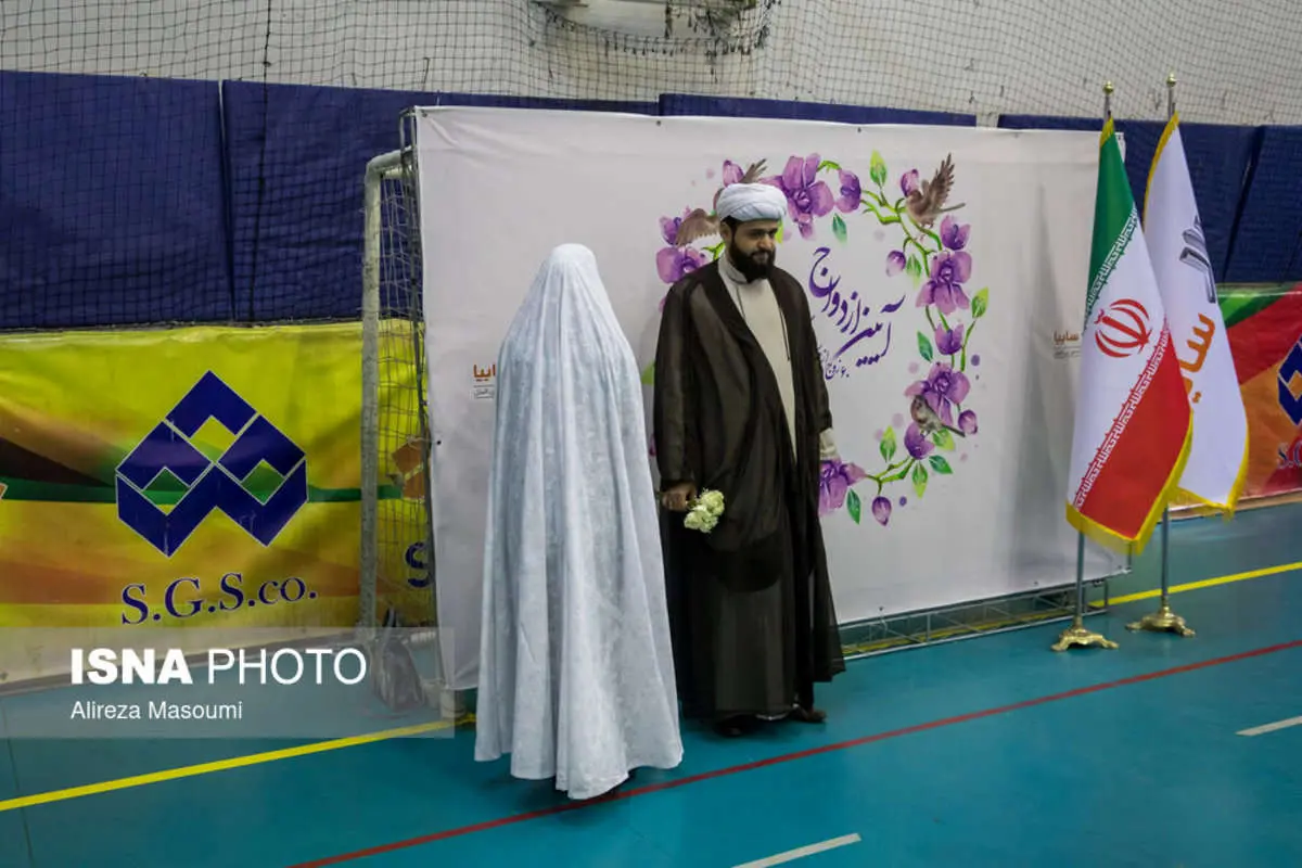 (تصاویر) جشن ازدواج آسان ۱۲۰ زوج کارگر