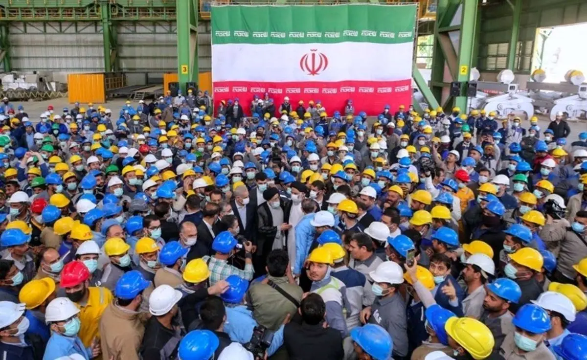بازدید رئیسی از شرکت فولاد جهان آرا اروند در خرمشهر