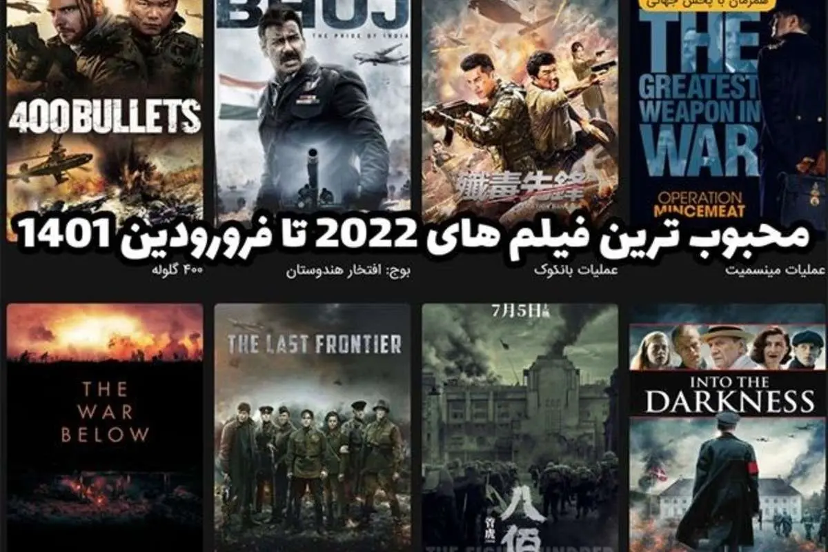  محبوب ترین فیلم های ۲۰۲۲ تا فرورودین ۱۴۰۱