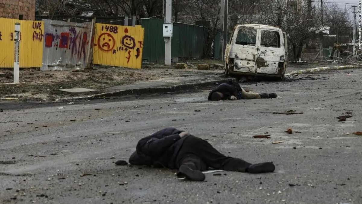 (ویدئو 16+) جنایت جنگی در بوچا؛ روسیه مدعی شد تصاویر جعلی است