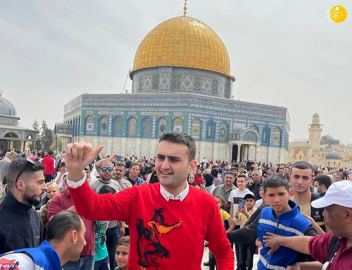 (تصاویر) استقبال از «بوراک» سرآشپز مشهور در مسجد الاقصی