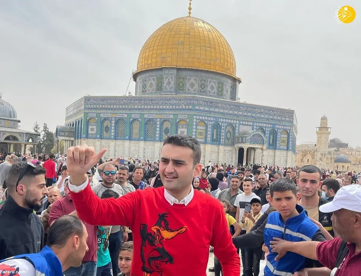 (تصاویر) استقبال از «بوراک» سرآشپز مشهور در مسجد الاقصی