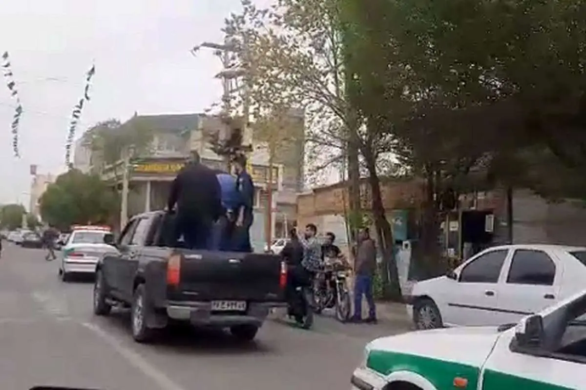 (ویدئو) چرخاندن اراذل و اوباش در بوئین زهرا