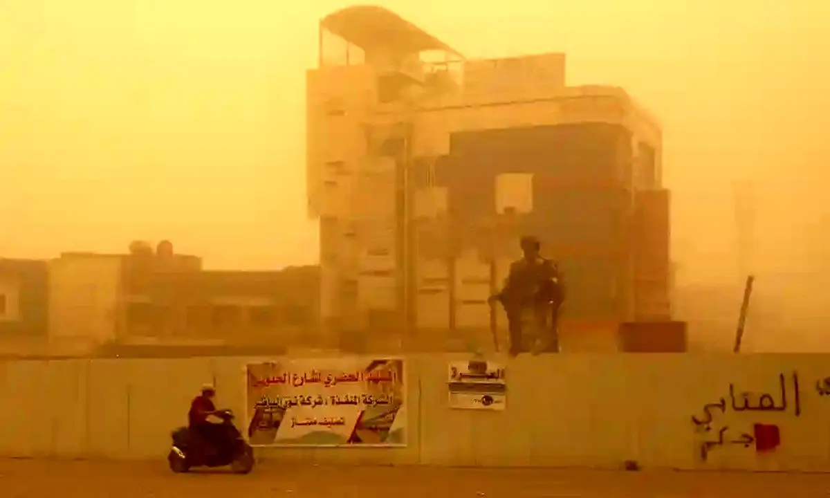 (ویدئو) طوفان گرد و غبار بغداد را درنوردید