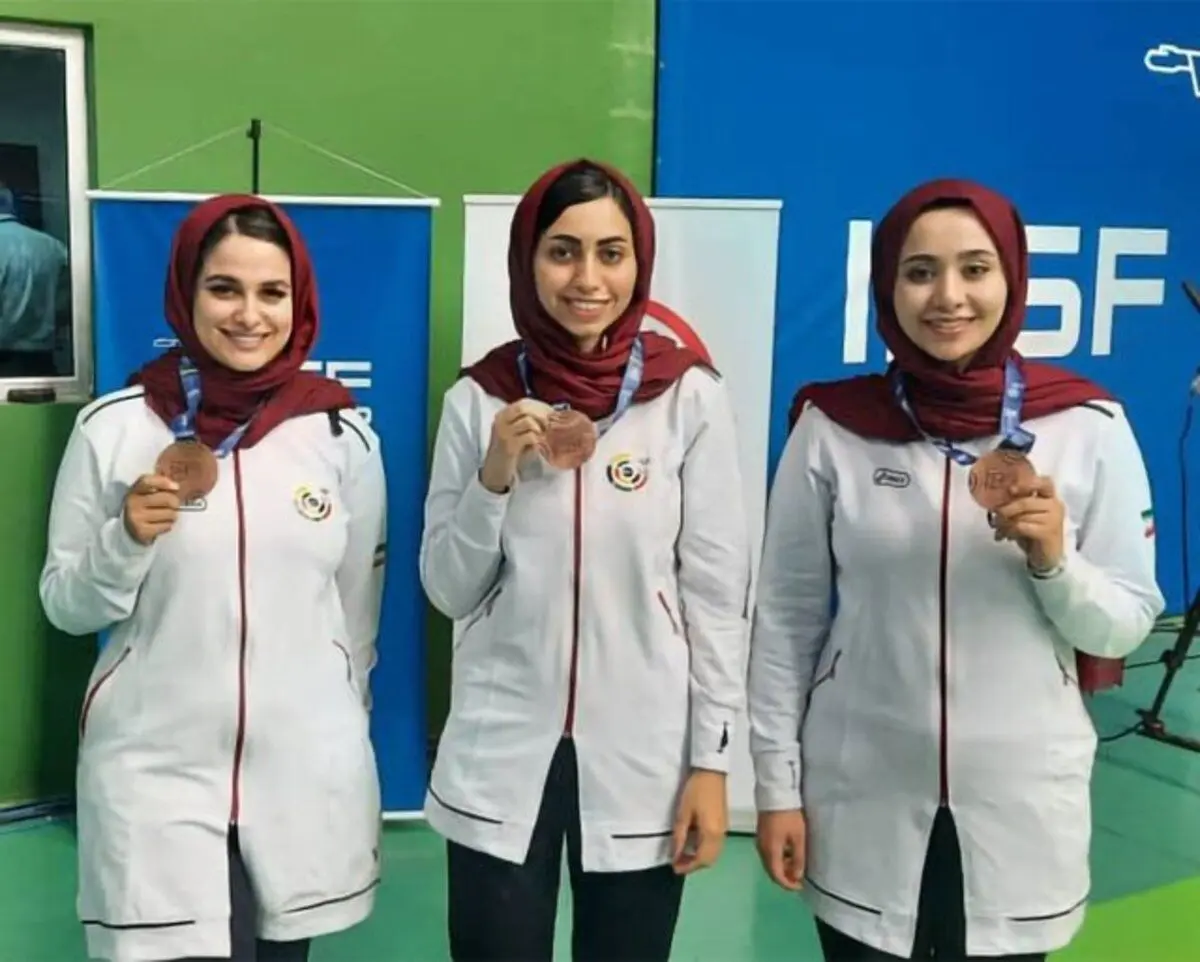 تیم تفنگ زنان به مدال برنز جام جهانی رسید