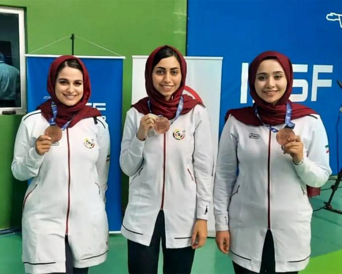 تیم تفنگ زنان به مدال برنز جام جهانی رسید
