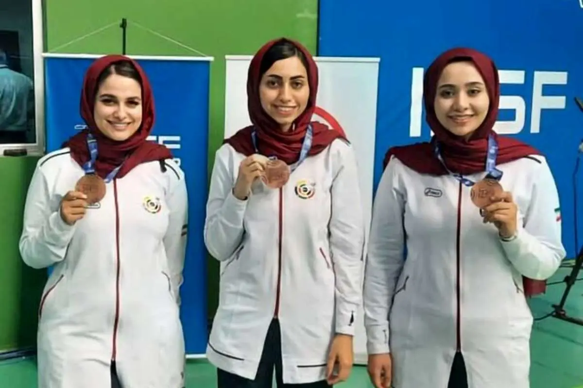 تیم تفنگ زنان به مدال برنز جام جهانی رسید