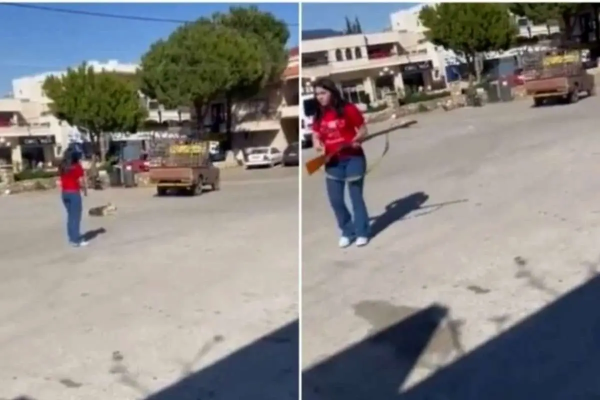 (ویدئو) سگ کشی زن جوان با اسلحه جنجالی شد