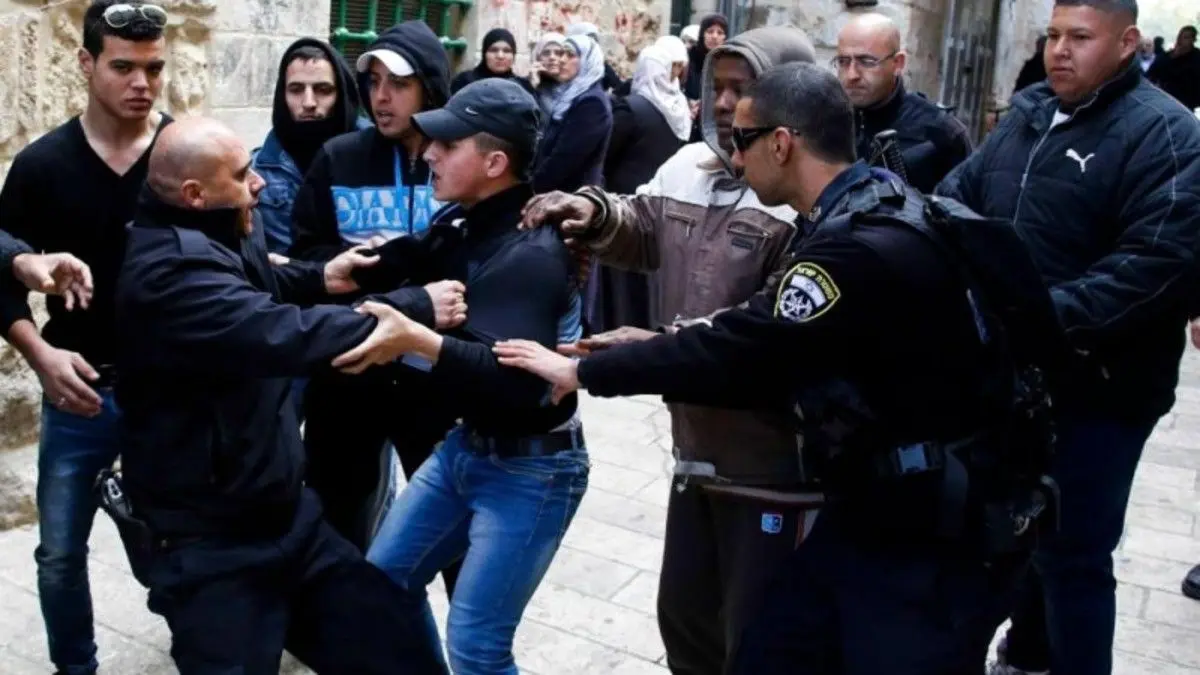 (ویدئو) وحشت کودک فلسطینی مقابل سرباز اسرائیلی
