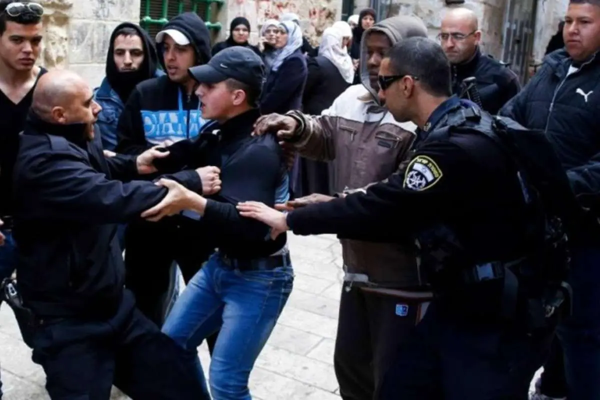 (ویدئو) وحشت کودک فلسطینی مقابل سرباز اسرائیلی