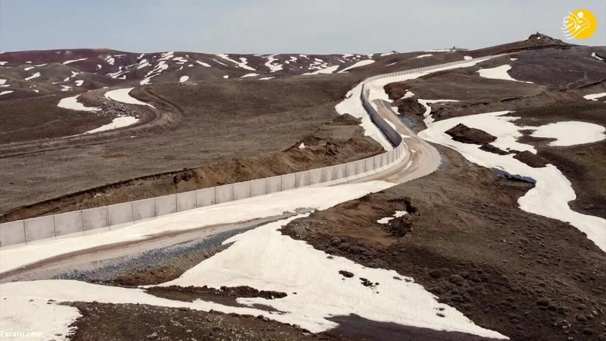 (تصاویر) ادامه دیوارکشی ترکیه در مرز ایران