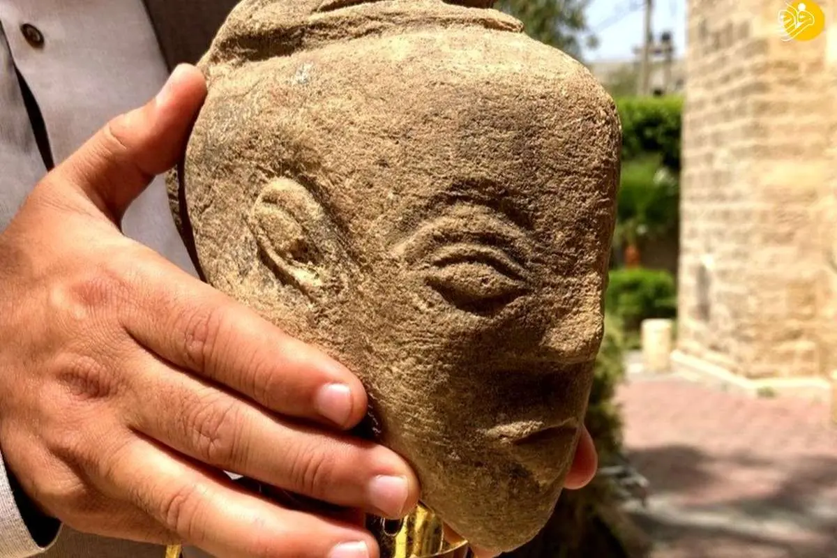 (ویدئو) کشف مجسمه ۴۵۰۰ ساله در غزه