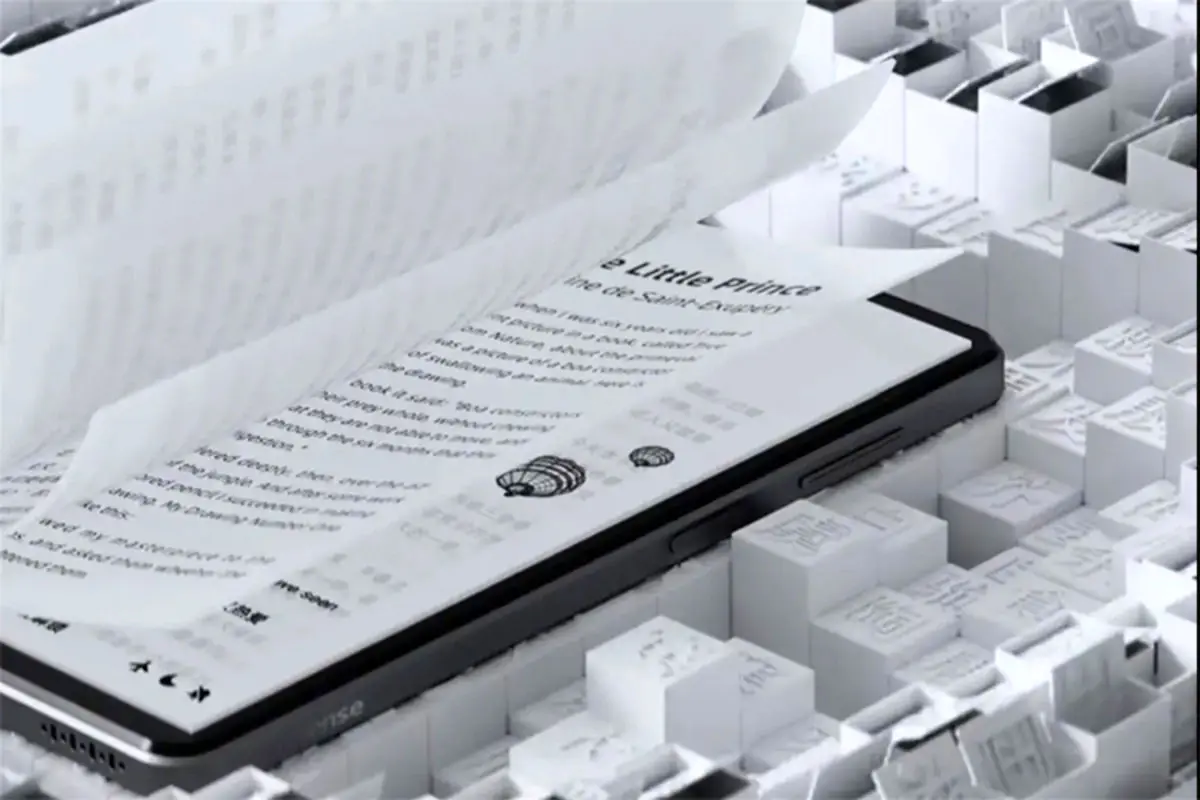 اولین گوشی مجهز به جوهر الکترونیکی