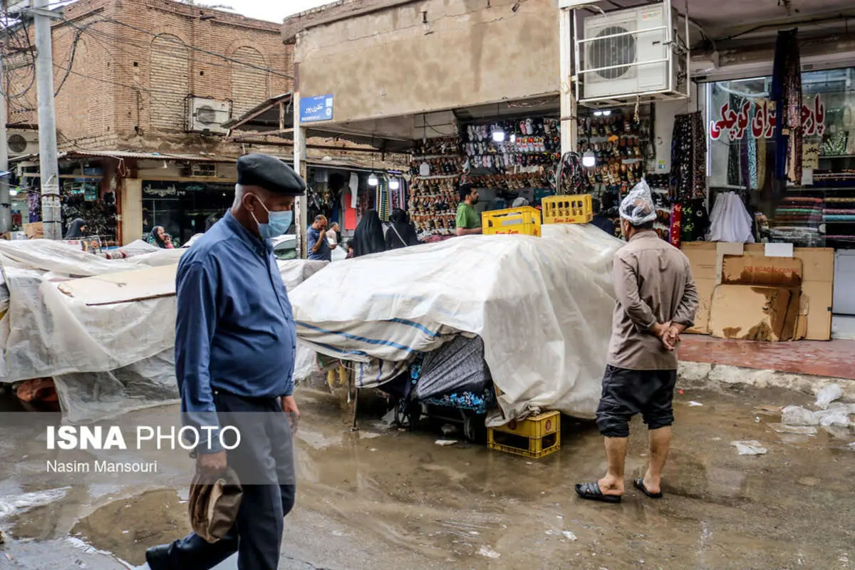(تصاویر) بارندگی در اهواز پس از دو روز خاکی