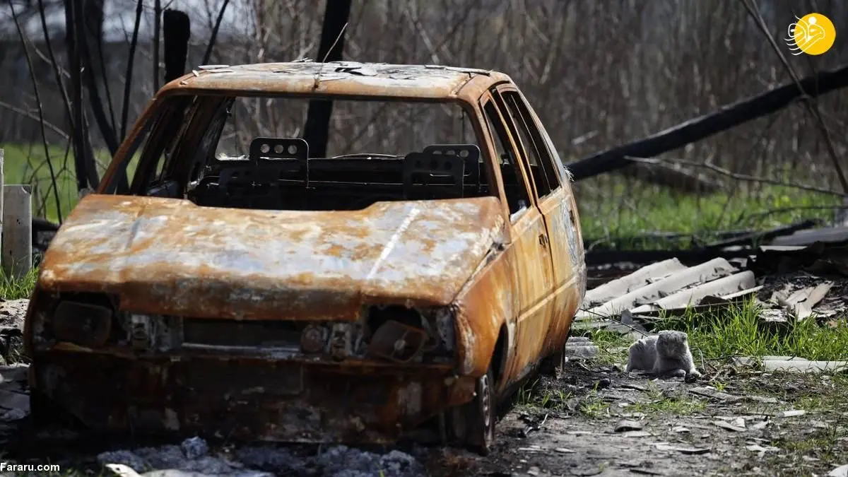 (تصاویر) روستای موشچون پس از حملات ارتش روسیه