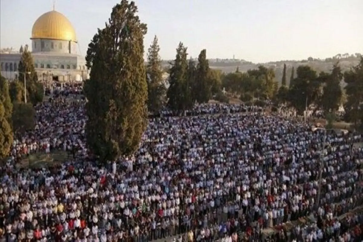 فلسطینی‌ها در «مسجدالاقصی» نماز عید فطر را خواندند