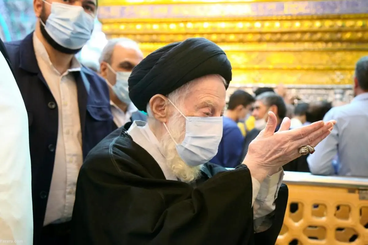 (تصاویر) آیت‌الله‌ شبیری زنجانی در حرم حضرت معصومه(س)