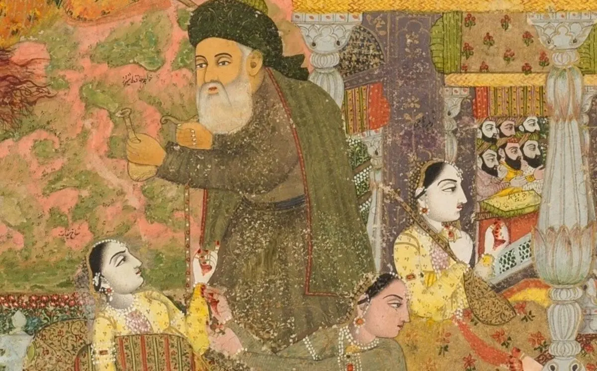 خواجه حافظ و شاخ نبات در نگارۀ «عاشقان و معشوقان»