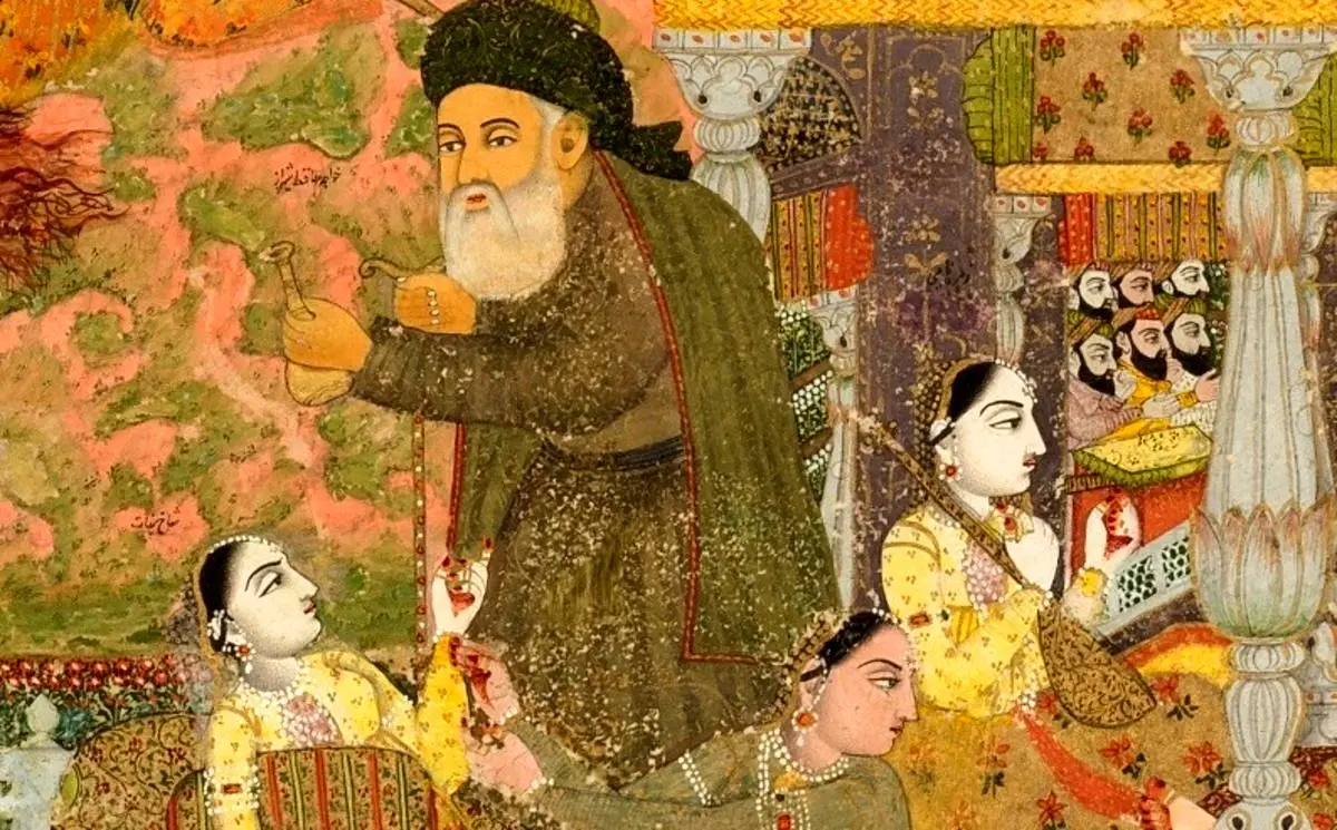 خواجه حافظ و شاخ نبات در نگارۀ «عاشقان و معشوقان»