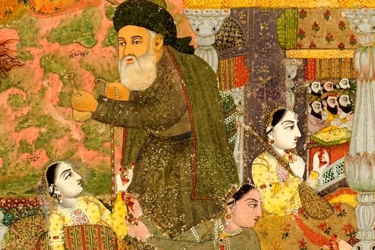 خواجه حافظ و شاخ نبات در نگارۀ «عاشقان و معشوقان»
