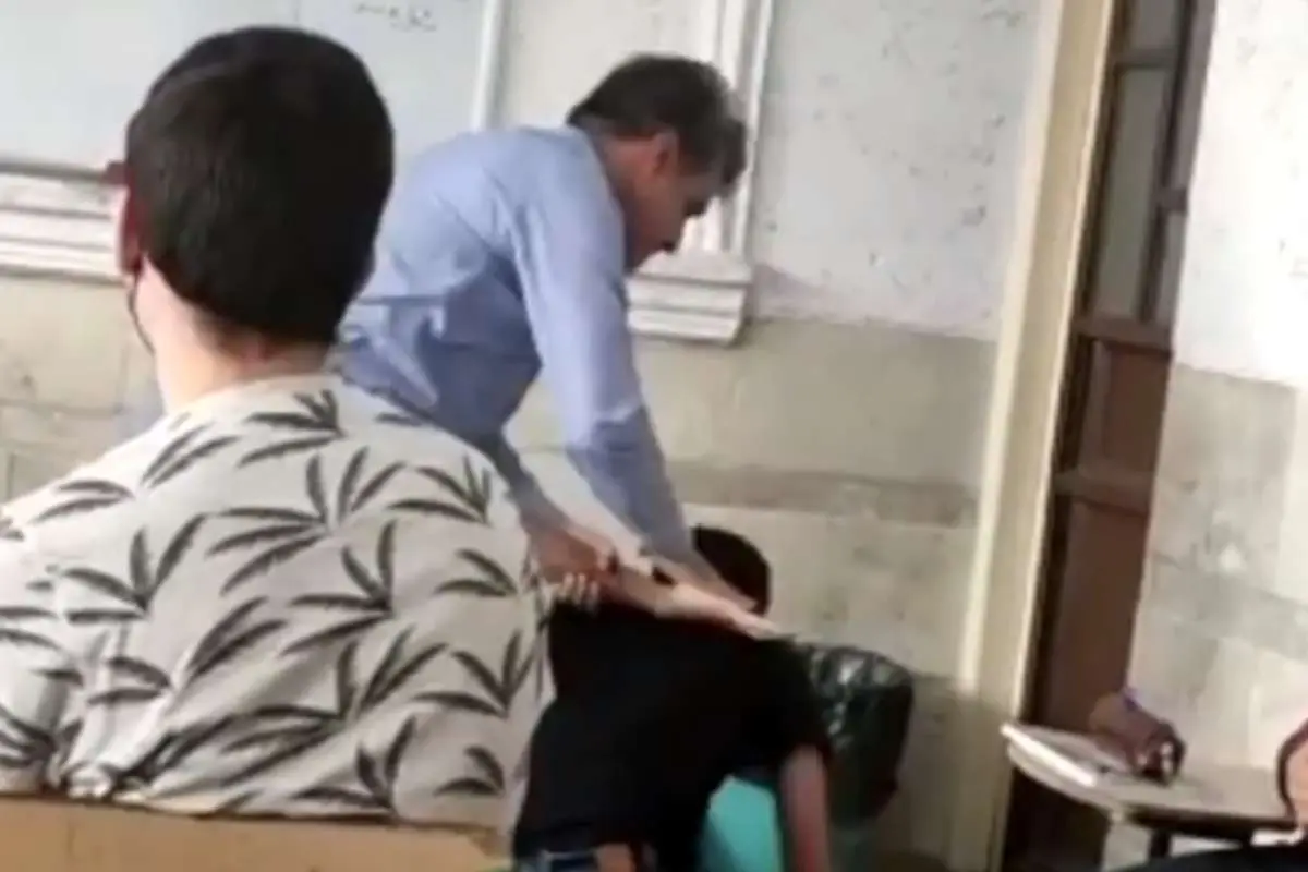 (ویدیو) کتک زدن وحشتناک یک دانشآموز در شیراز توسط معلم